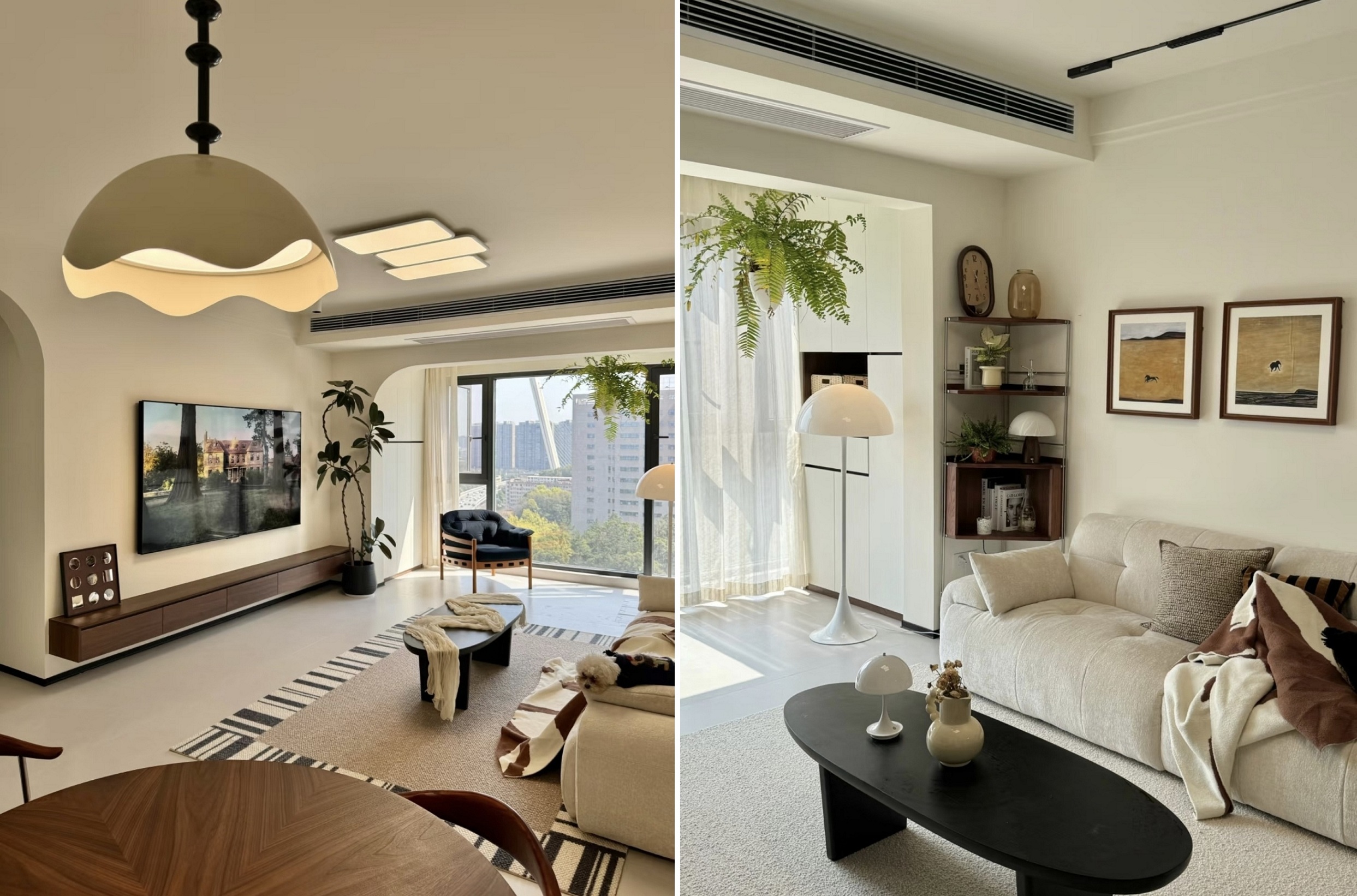 Ett imponerande svart, vitt och kaffefärgschema